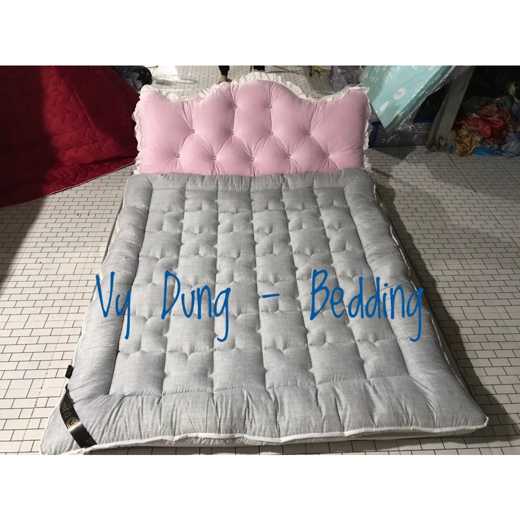 Tấm ĐỆm Topper Nệm Dày 6-8cm DUNa-Home Chất vải cotton poly Xuất Nhật Tối ưu diện tích gọn nhẹ cho không gian hẹp