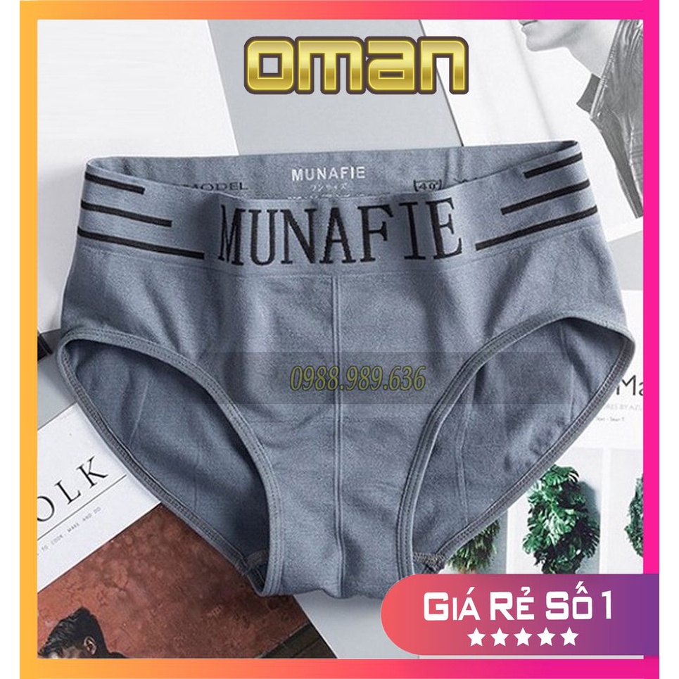Quần lót nam tam giác nam dệt kim, Quần sịp tam giác nam Munafie cao cấp Freesize 43-75kg SC03 - OMAN