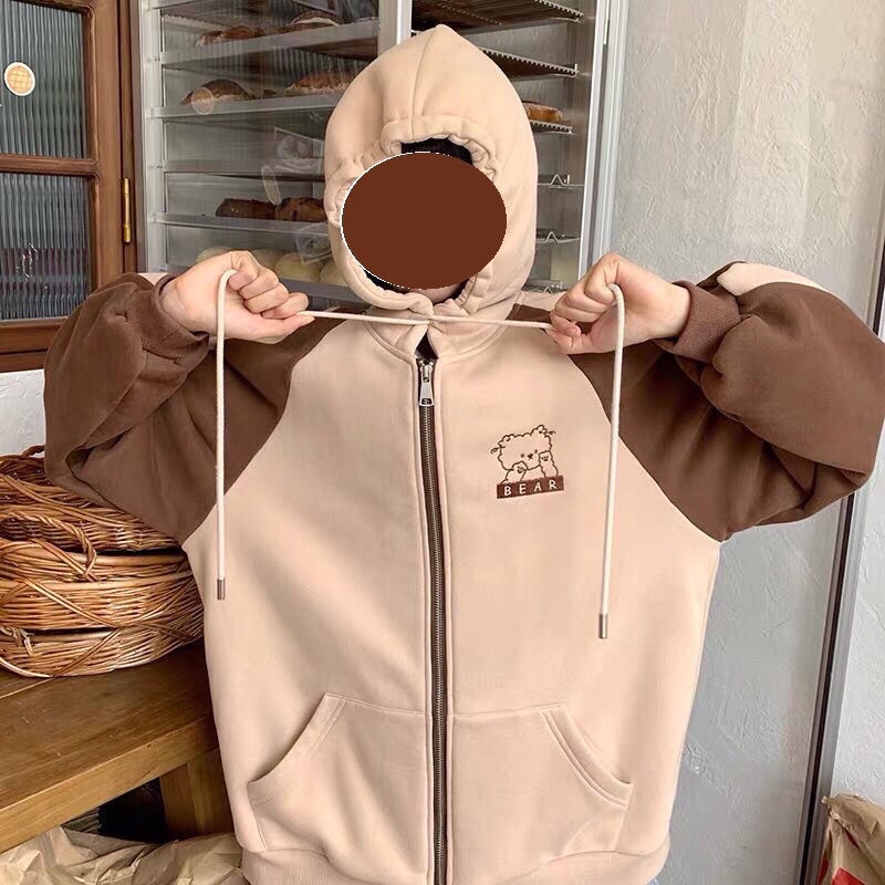 Tay Áo Ghép Dễ Thương Học Sinh Sinh Viên Hàn Quốc Hoang Dã Lỏng Lẻo Áo Len Áo Khoác | BigBuy360 - bigbuy360.vn