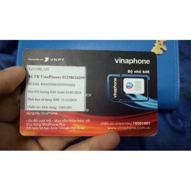 Sim 4g Vinaphone D500 Trọn Gói Một Năm Không Nạp Tiền 5gb X 12