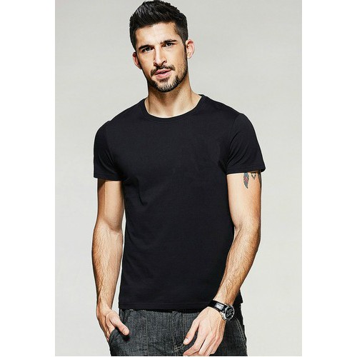 Áo thun trơn nam cổ tròn Đen Size XL vải dày mịn form rộng Kabuto | BigBuy360 - bigbuy360.vn