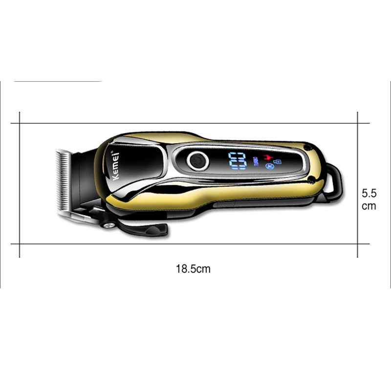 Tông Đơ Cắt Tóc Không Dây Chuyên Nghiệp Kemei KM-1990 - Hàng Nhập Khẩu