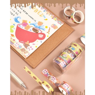 Combo 6 Cuộn Washi Tape Dễ Thương