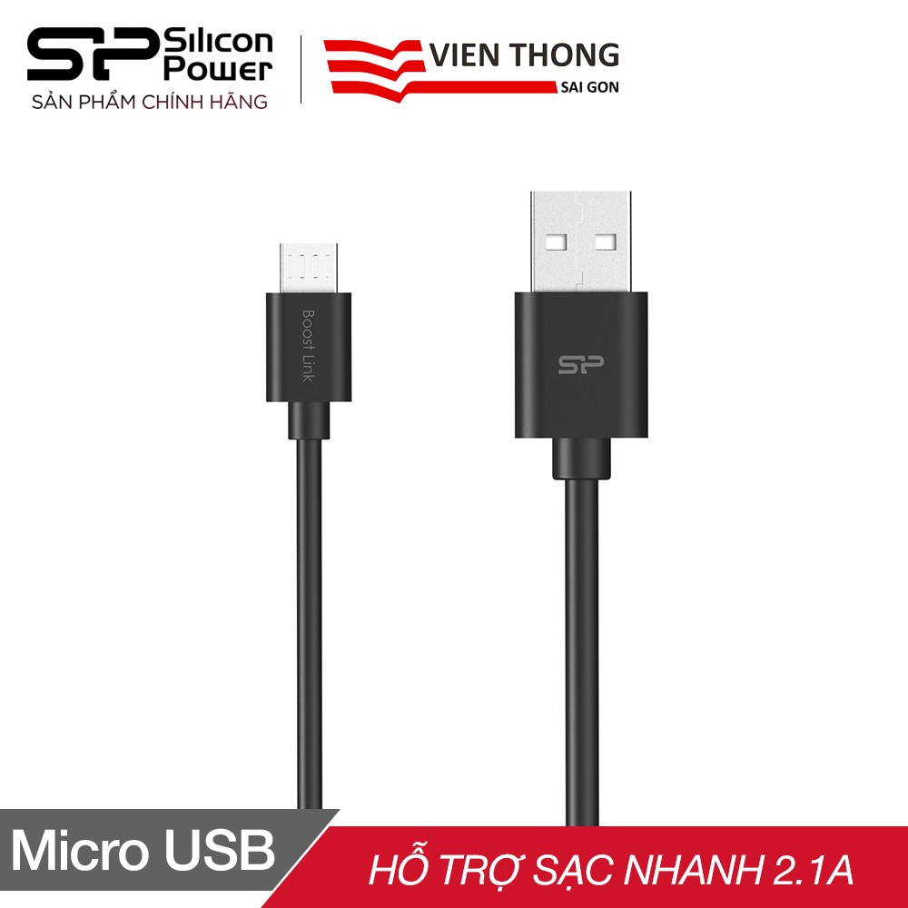 Cáp sạc nhanh micro USB Boost link PVC LK10AB Silicon power dài 1m