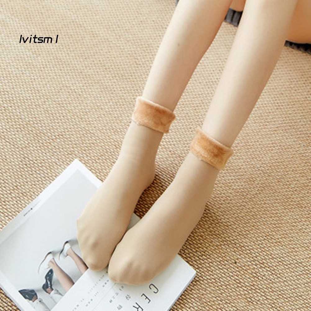 【LTM】Winter Solid Color Women Elastic Thermal Thick Warm Breathable Home Floor Socks | BigBuy360 - bigbuy360.vn