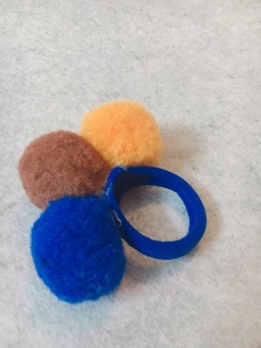 B22 Dây buộc tóc pom pom siêu yêu cho bé