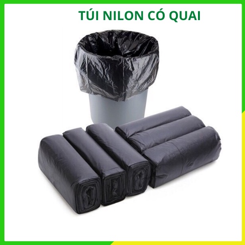 Túi nilong đen ít mùi gói hàng, đựng rác có quai dày đẹp (đủ kích cỡ) 1kg