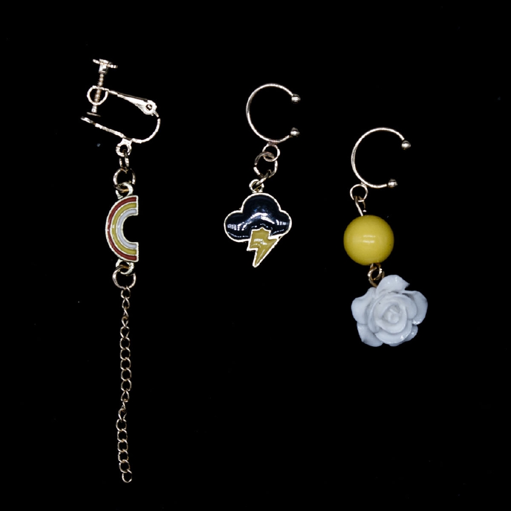 Set Khuyên Tai 22369 Kiểu Dáng Hoạt Hình Dễ Thương Xinh Xắn