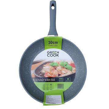 Chảo Sâu Vân Đá Green Cook (45 x 27 x 6.5cm)