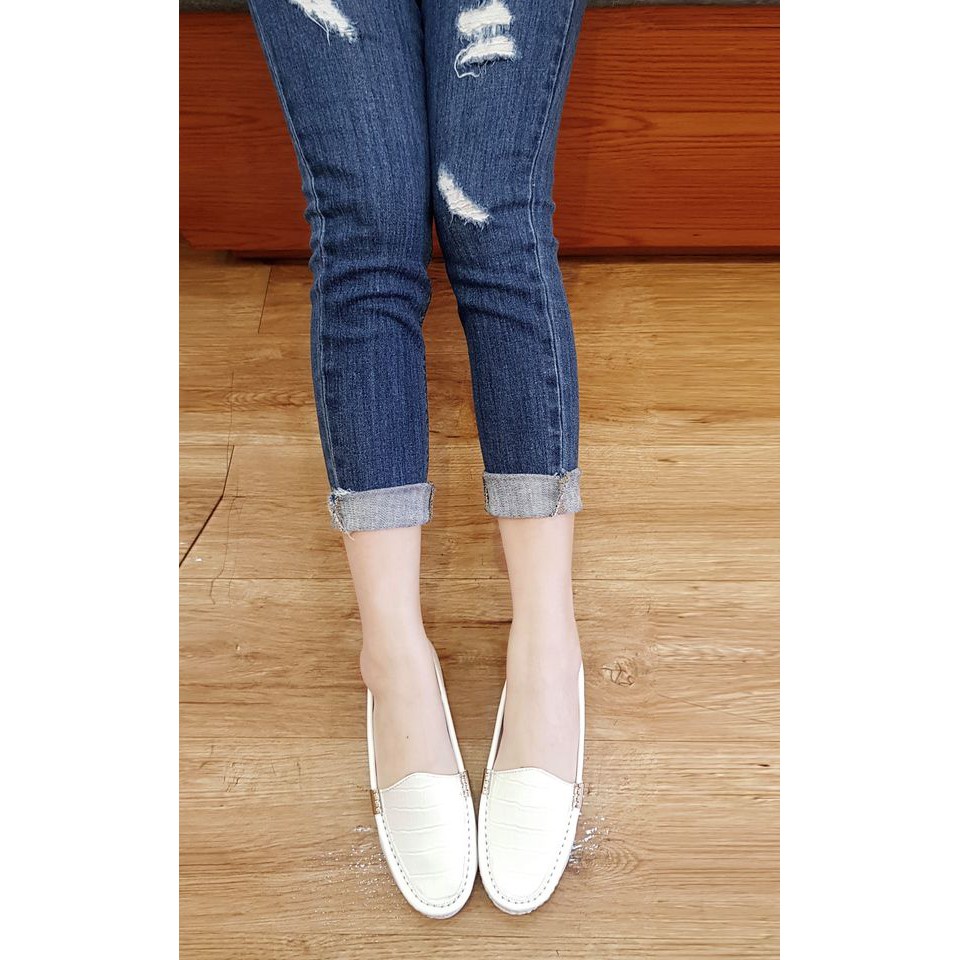 GIÀY MỌI MOCCASIN TYCHE WHITE CM3030W | BigBuy360 - bigbuy360.vn