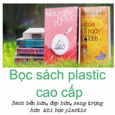 Bọc plastic cao cấp cho sách truyện size 22cm