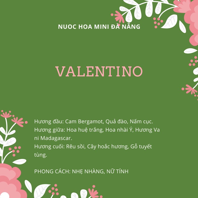 [ Sale+ Tặng quà] NƯỚC HOA MINI 20ML VALEN XỊT ĐI HỌC TỰ NHIÊN