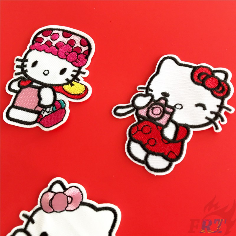 Miếng vá quần áo dạng ủi/ may DIY kiểu dáng Hello Kitty Sanrio S-1
