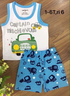 Set 2 bộ sát nách bé trai/gái
