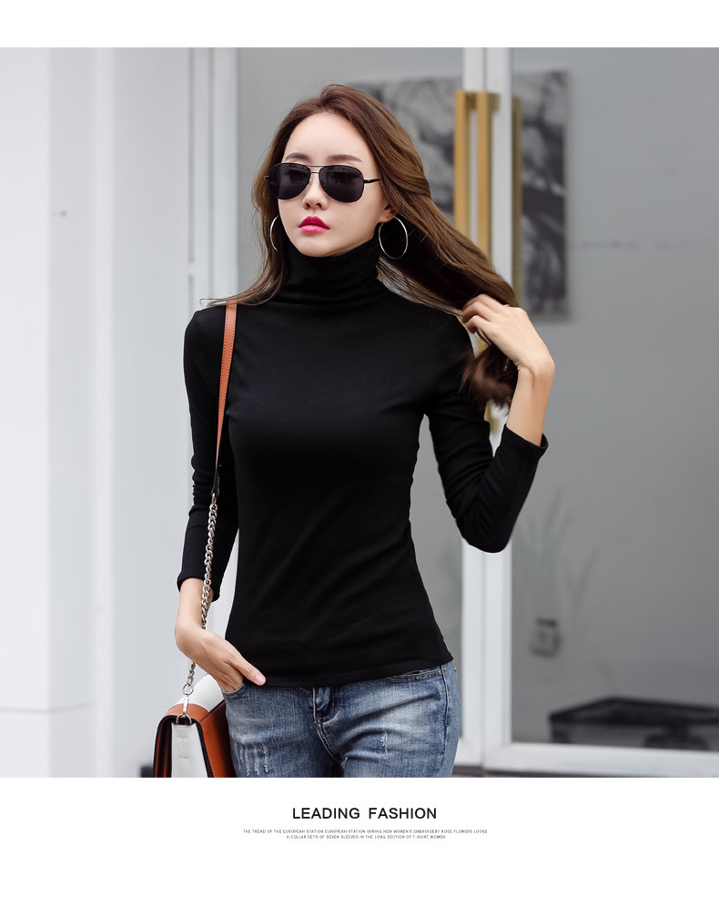 Korean Fashion High-Necked Women's T-shirt | BigBuy360 - bigbuy360.vn
