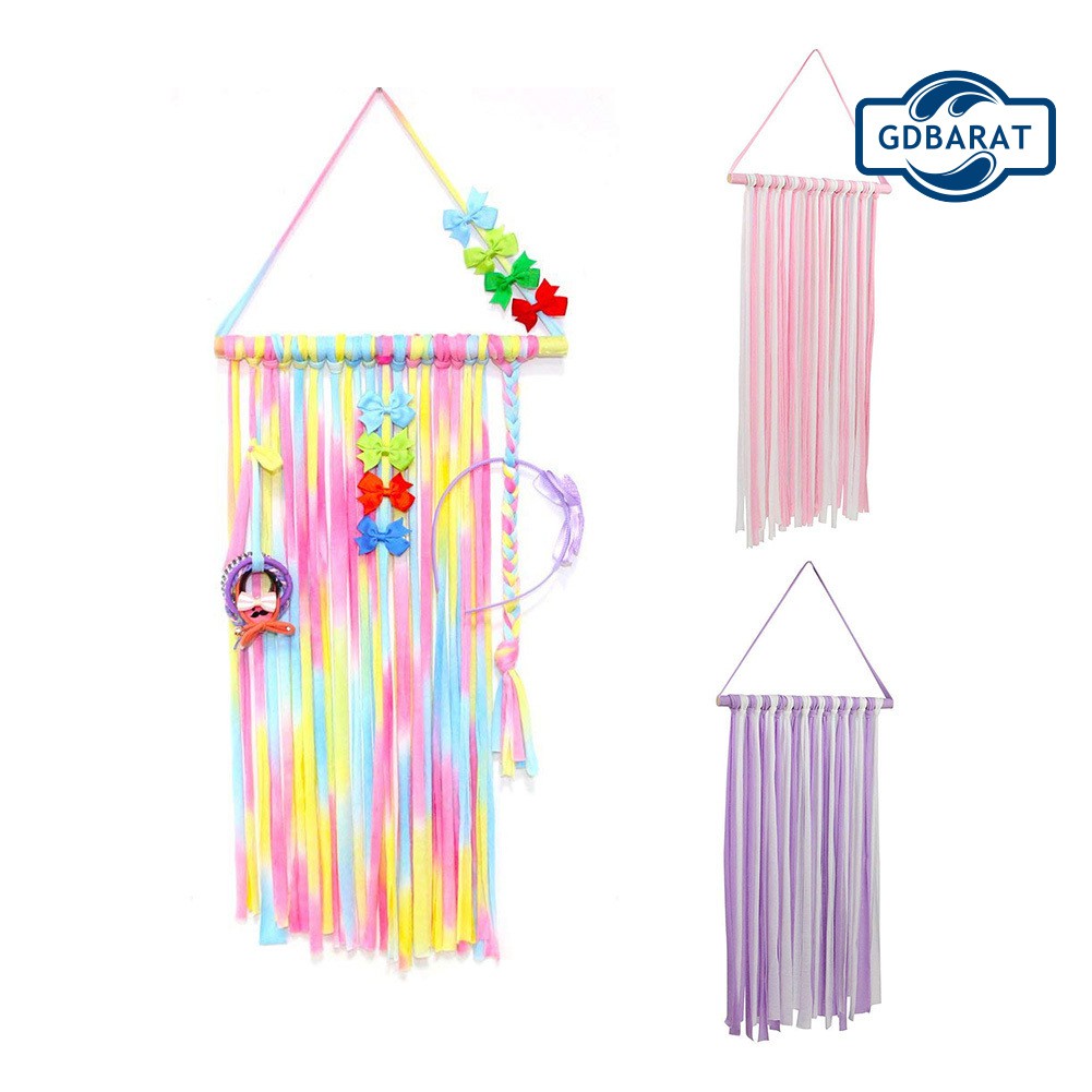 Phụ Kiện Băng Đô Đính Nơ Bằng Vải Dễ Thương Dùng Để Treo Đồ Tiện Lợi