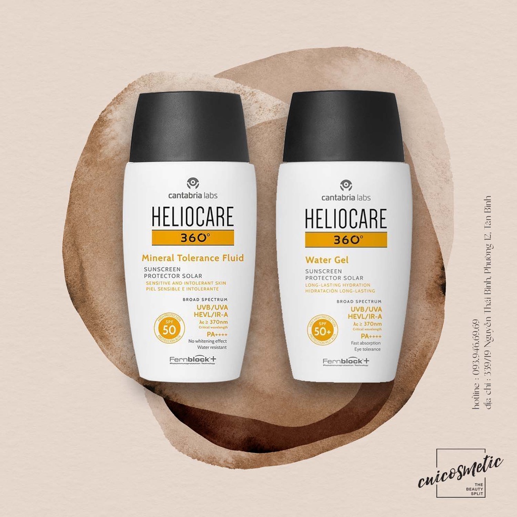 Kem chống nắng Heliocare 360 Water Gel/Mineral Tolerance SPF50+ 50ml