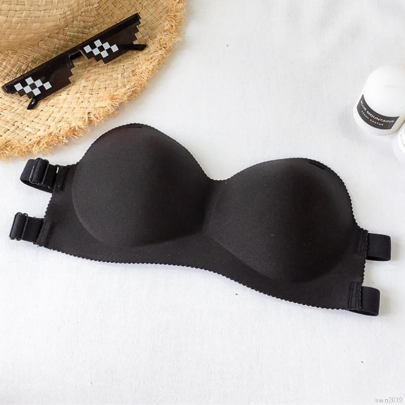 Women Comfortable Sexy Anti-Lighting Invisible Strapless Bra Tube Top