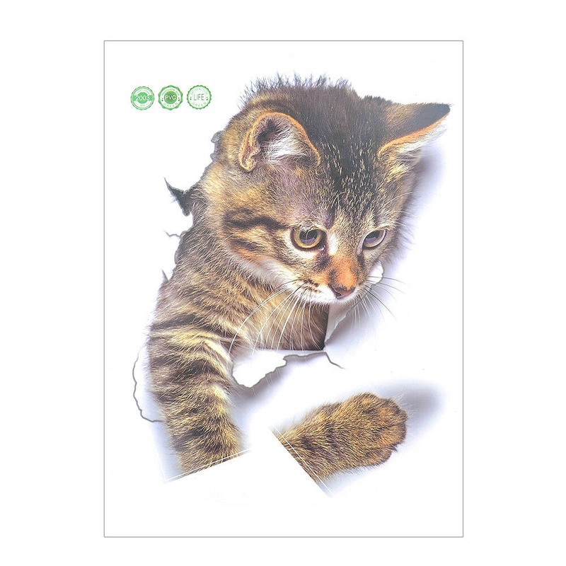 Sticker Dán Tường Hình Mèo 3d Dễ Thương