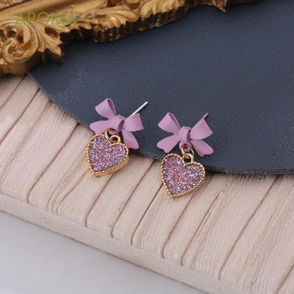 Hoa Tai Dáng Dài Hình Nơ Đính Đá S925 Cho Nữ