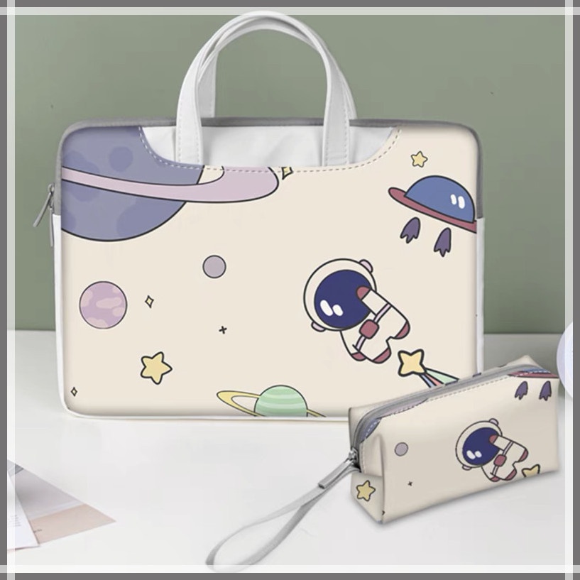 Túi da PU chống thấm nước đựng máy tính xách tay và bộ sạc tiện lợi