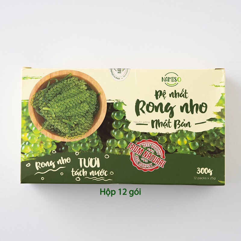 Rong Nho Tách Nước Namiso Organic, , Ngon Giòn, Giàu Dinh Dưỡng, Kèm Nước Chấm Mè Rang