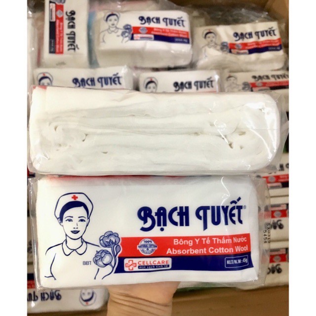 Bông y tế BẠCH TUYẾT 100g - 25g (Bông gòn y tế)