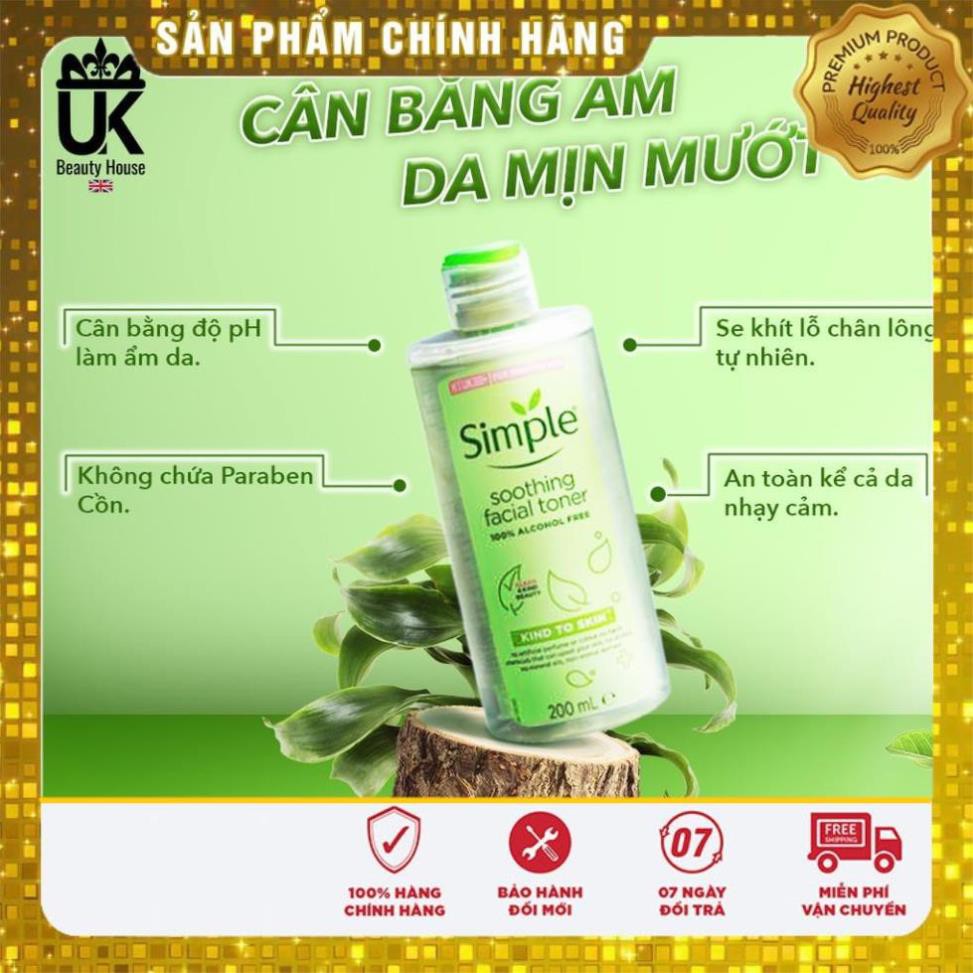 Combo 5 món dưỡng da trọn gói dịu nhẹ Simple ( Tẩy trang + Sữa rửa mặt + Toner + Lăn mắt + Sữa dưỡng da)