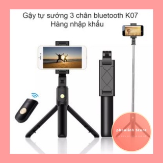 Gậy chụp hình 💖 FREE SHIP 💖 Gậy chụp hình kiêm Tripod 3 chân + Nút bluetooth K07 cực kỳ tiện lợi