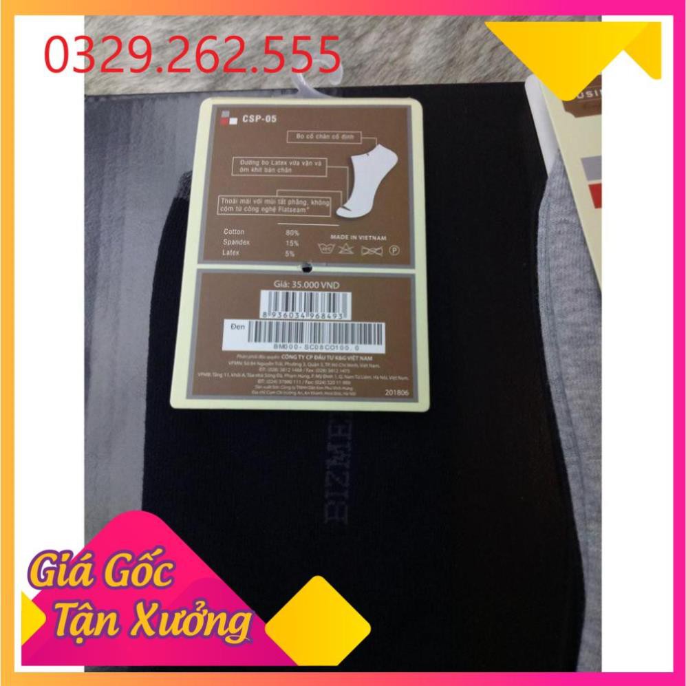 (Sale Khủng)  Tất thể thao Bizmen CSP-05 cổ ngắn kháng khuẩn khử mùi