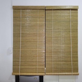 mành tre trang trí treo cửa chống nắng có dây kéo (mành trúc tặng kèm đinh ốc vít)