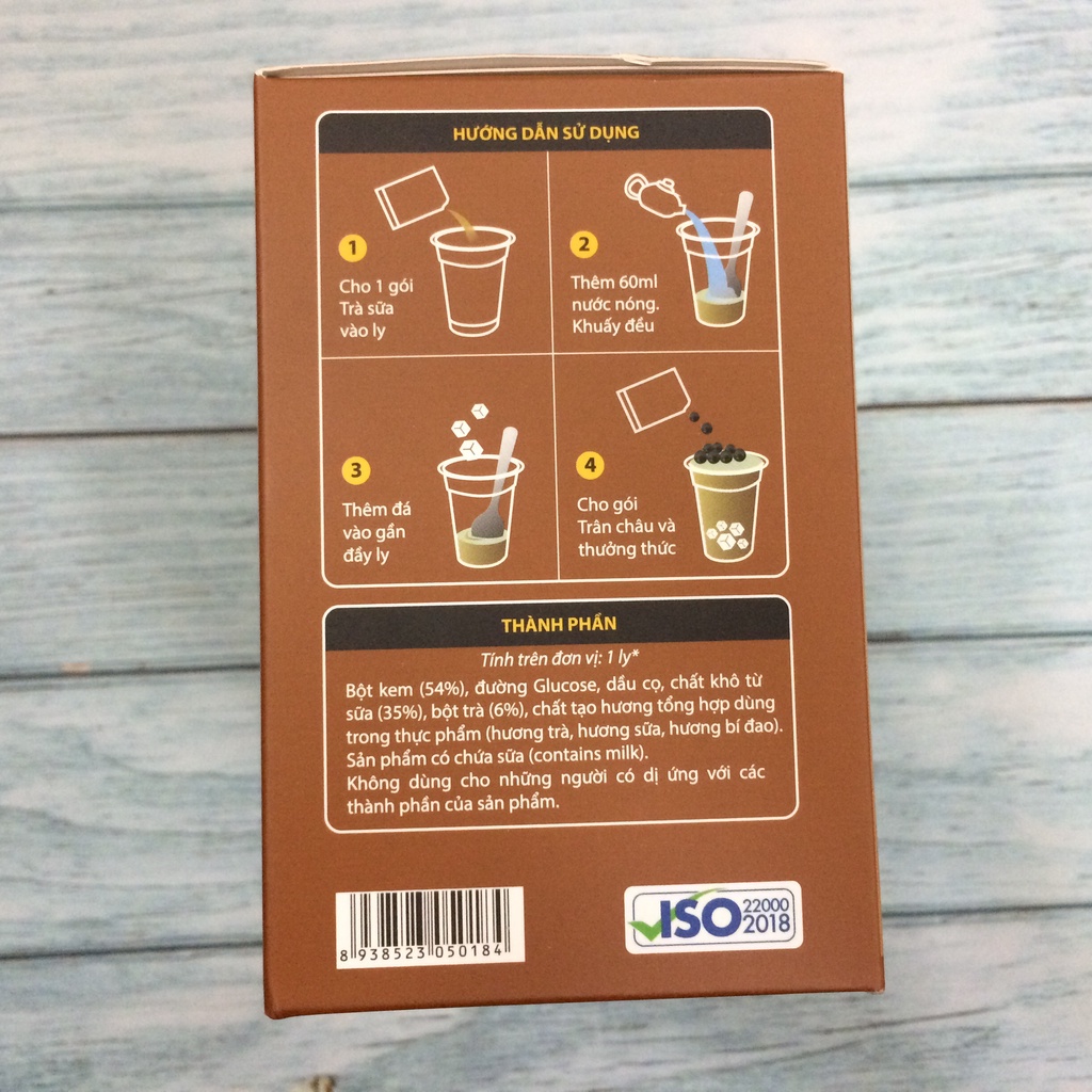 [8 SET]  TRÀ SỮA BẢN MILK TEA ĐỦ VỊ:Ô LONG NƯỚNG + TRÂN CHÂU ĐƯỜNG ĐEN + SOCOLA ROYAL TEA - HỘP 8 SET TRÀ VÀ TRÂN CHÂU | BigBuy360 - bigbuy360.vn