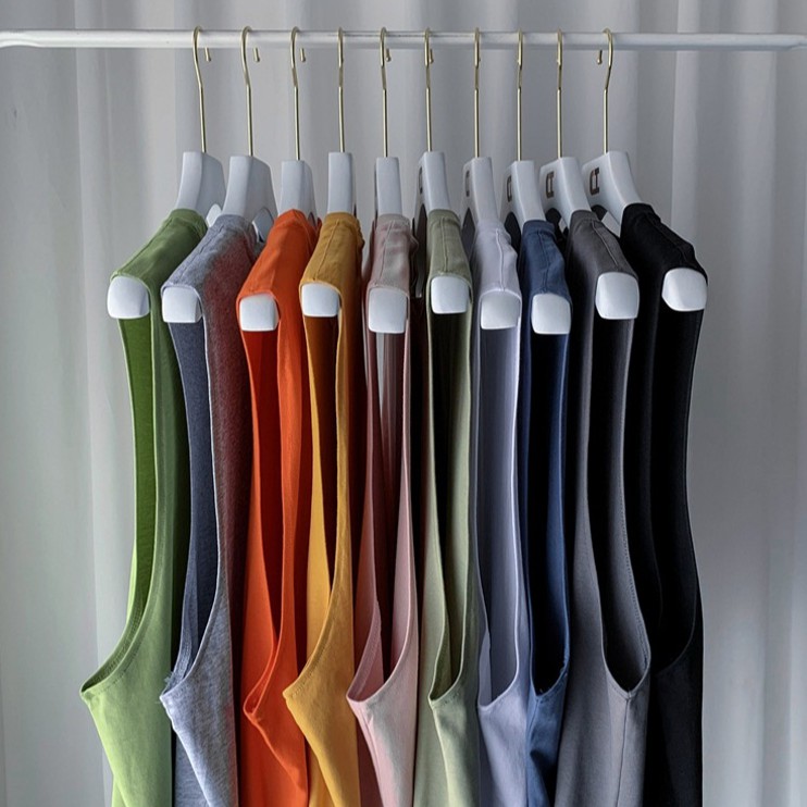 Áo thun ba lỗ màu trơn thiết kế đơn giản 10 màu sắc đa dạng size M-2XL