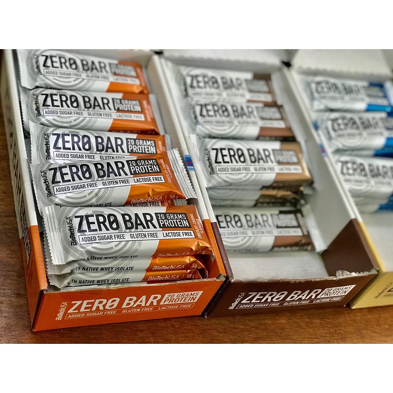 Thanh Protein Zero Bar BiotechUSA Hộp 20 Thanh