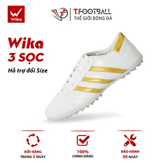 Giày Đá Bóng Wika 3 Sọc Chính Hãng, Giày bóng đá sân cỏ nhân tạo đế TF