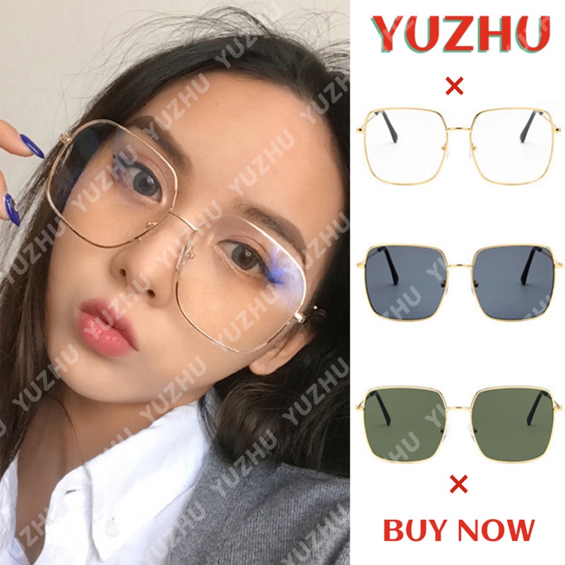 Mắt kính gọng kim loại hình đa giác thời trang Hàn Quốc