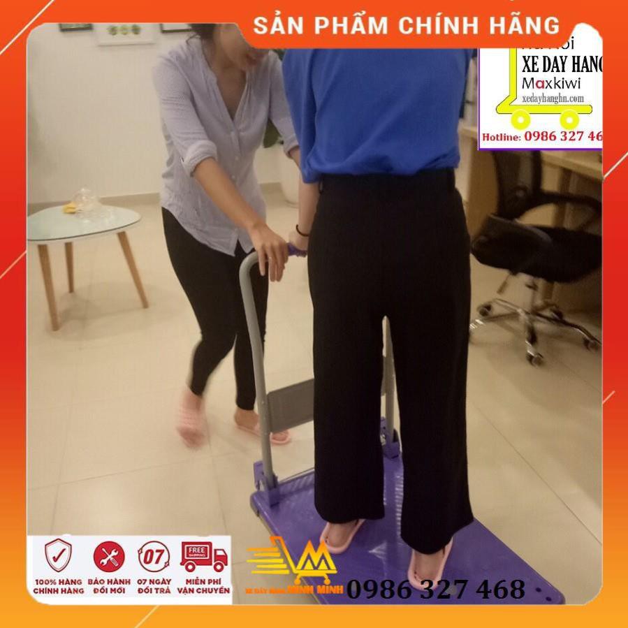 [BH 12th- Hàng Cao Cấp] Xe Đẩy Hàng 150 kg, Xe Đẩy Hàng 4 Bánh Maxkiwi - Êm Siêu Bền, Nhẹ Cam Kết 3-5 Năm Không Hỏng