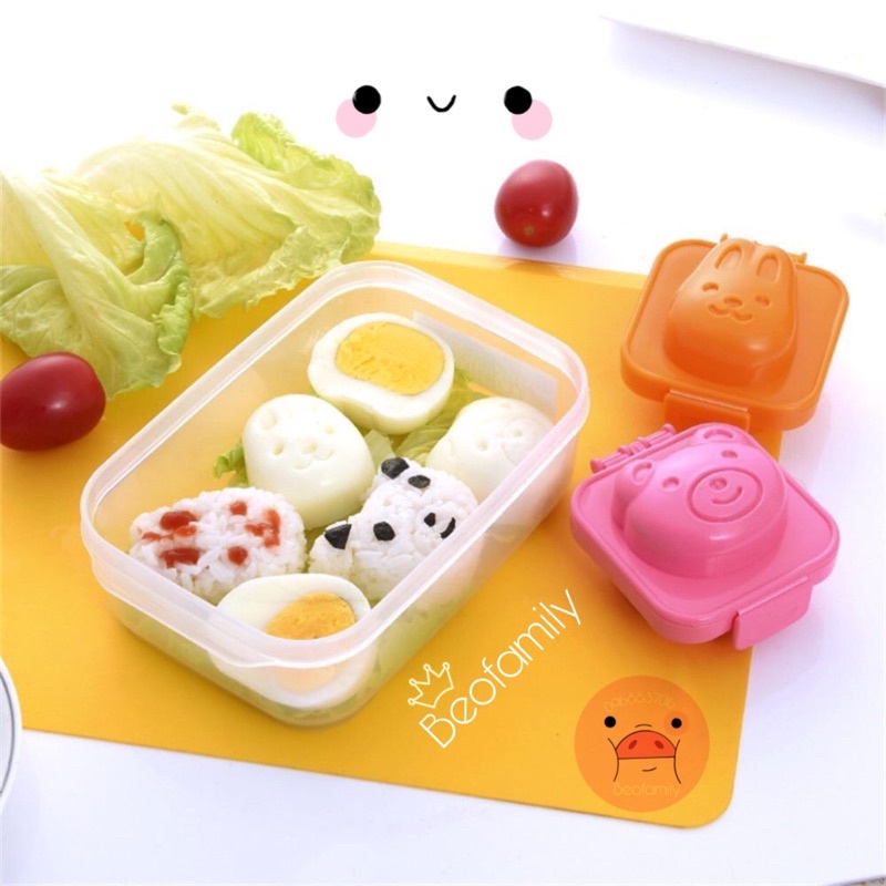 Khuôn cơm, làm bánh, đậu hũ non cho bé ăn dặm kiểu nhật hình gấu thỏ oto Beosmart