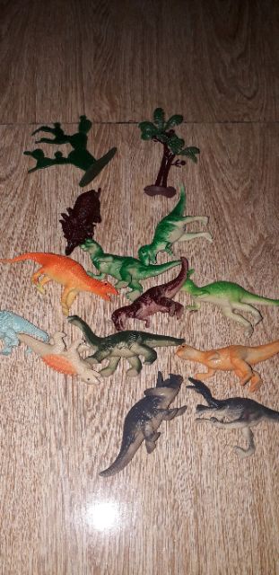 Sét 12 mô hình khủng long bằng nhựa cứng đặc loại nhỏ