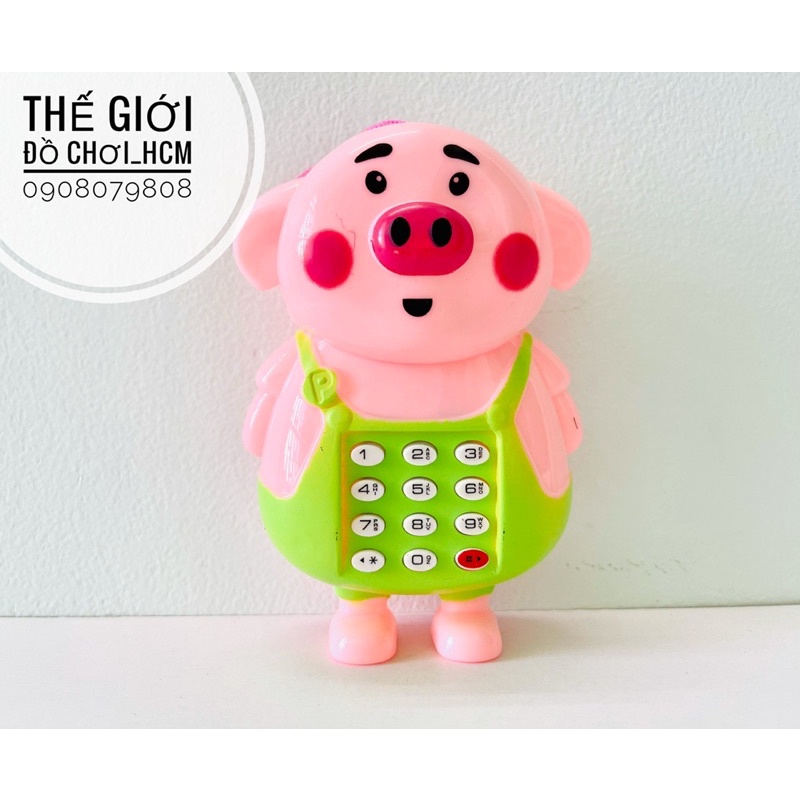 [ĐIỆN THOẠI HEO] Đồ chơi điện thoại heo dùng pin bấm số ra tiếng rất đáng yêu dành cho các bé cưng
