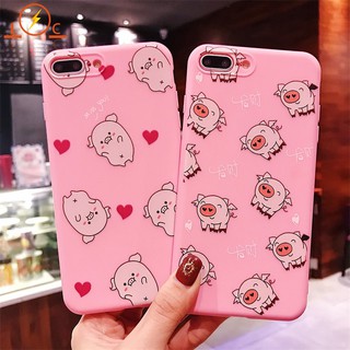 Ốp điện thoại in họa tiết hình vẽ chú heo dễ thương dành cho iPhone 6/6S/6+/6S+/7/8/7+/8+/X/XS/XSMAX/XR