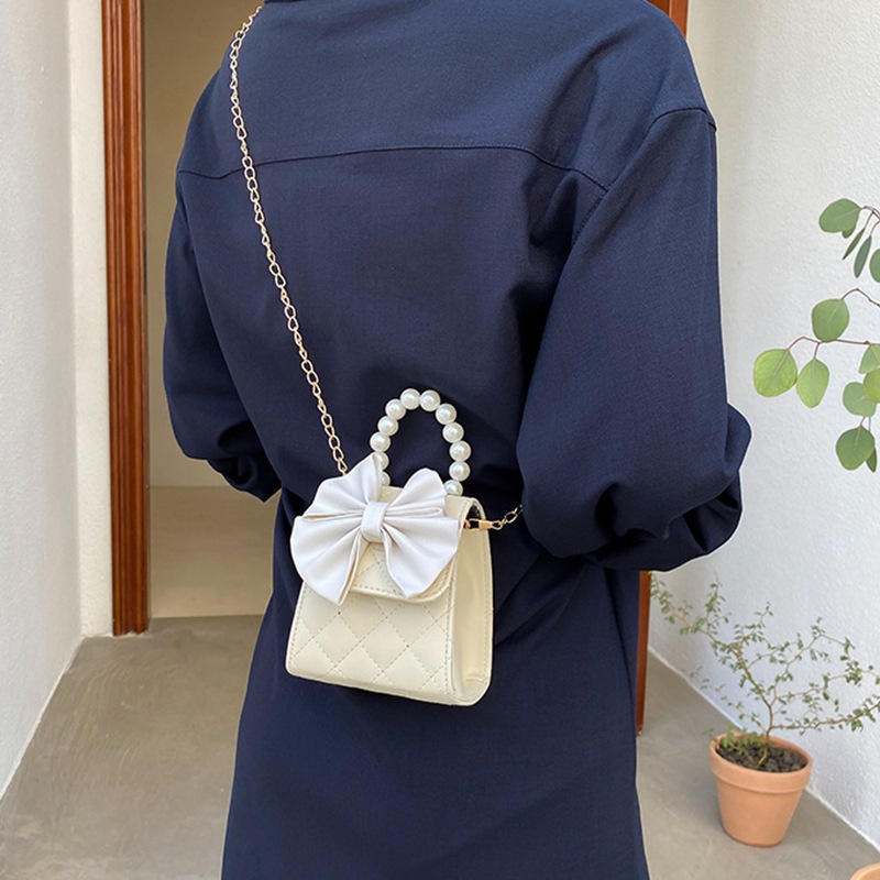 Se7en Túi Đeo Chéo Vai Da PU Đính Ngọc Trai Dễ Thương Sang Trọng Cho Nữ