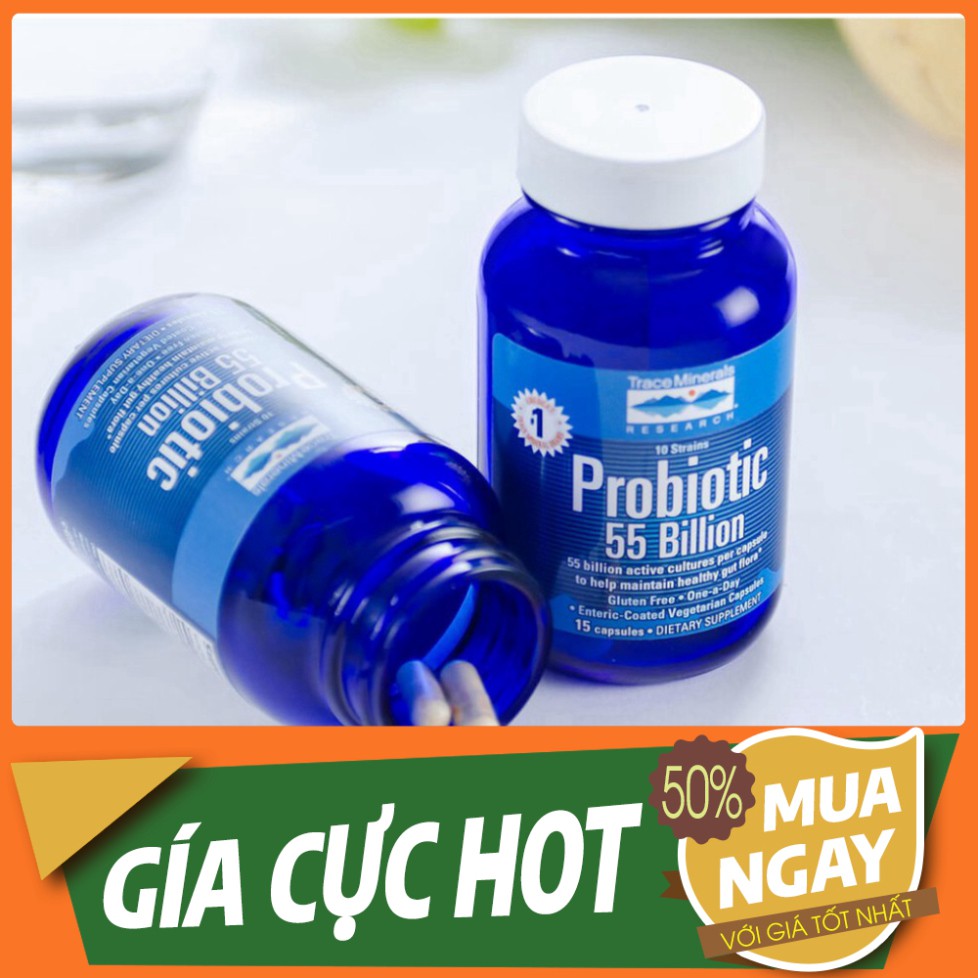 GIÁ CỰC HÓT Men Vi Sinh Lợi Khuẩn Trace Minerals Probiotic 55 Billion 0304510 GIÁ CỰC HÓT