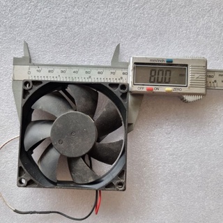 Quạt tản nhiệt 8cm 12VDC cũ (loại mỏng)