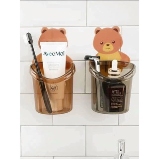 Cốc gấu để đồ đa năng dán tường