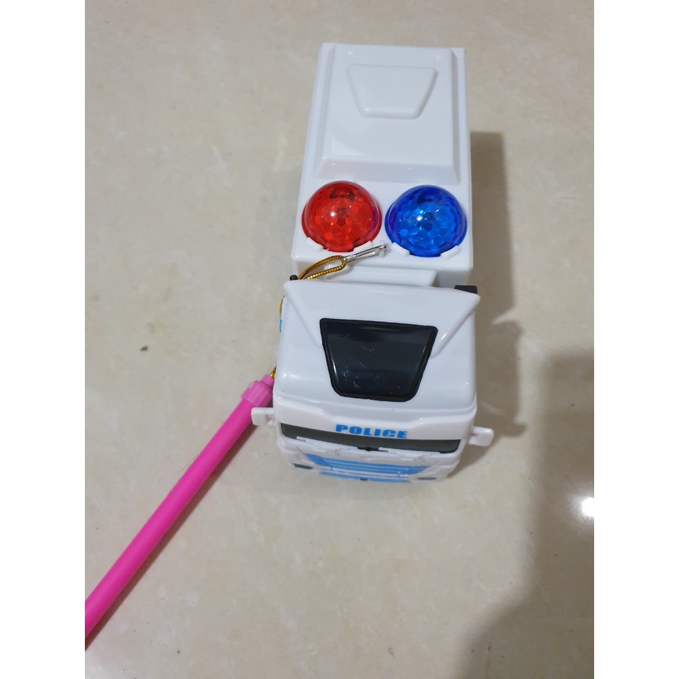 Đồ chơi lồng đèn xe cảnh sát trắng có nhạc và đèn