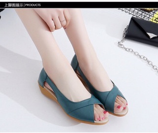 ☂️Giày hở mũi da mềm cho mẹ/ order QC