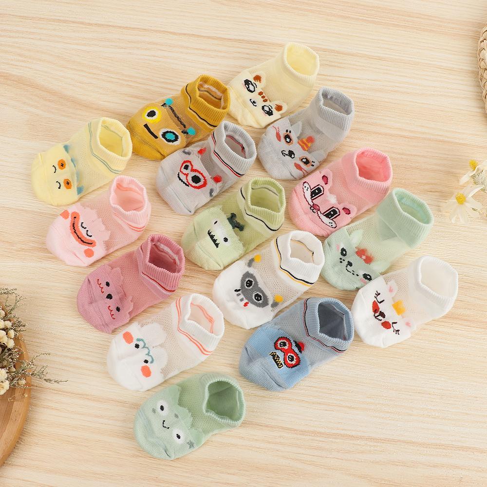 Set 5 Đôi Tất Cotton Mùa Hè Cho Bé 0-3 Tuổi