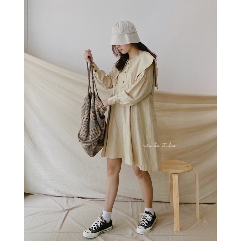 ĐẦM BABYDOLL  - NÂU ĐÁ STUDIO.