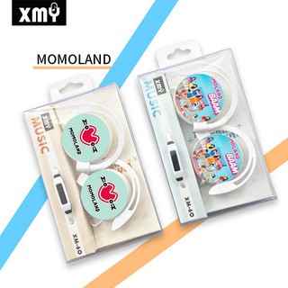 Tai nghe Momoland mẫu kẹp tai dạng tròn tiện lợi, thiết kế thông minh cắm dây có mic